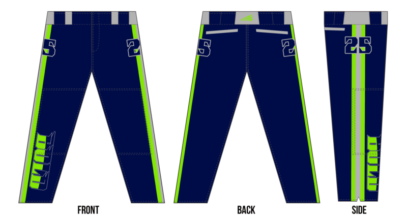 Bold Baseball Custom Stachman Full Length Baseball Pants Design #BP1B