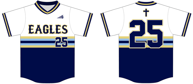 LMCA Eagles Custom HexaFlex Baseball Jersey #1B