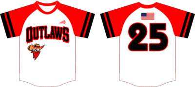 Outlaws Custom HexaFlex Baseball Jersey Design #3C