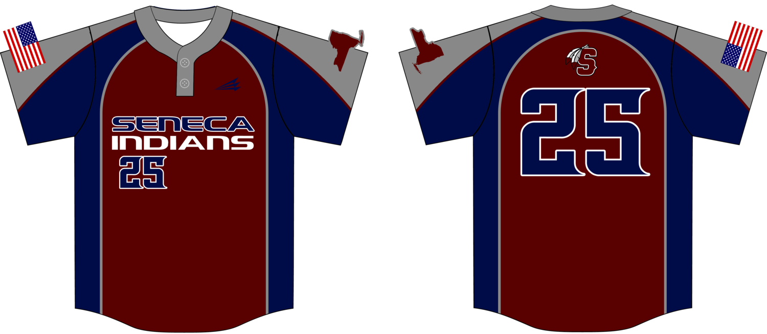 Seneca Indians Custom HexaFlex Baseball Jersey Design #4B