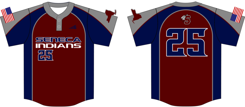 Seneca Indians Custom HexaFlex Baseball Jersey Design #4B