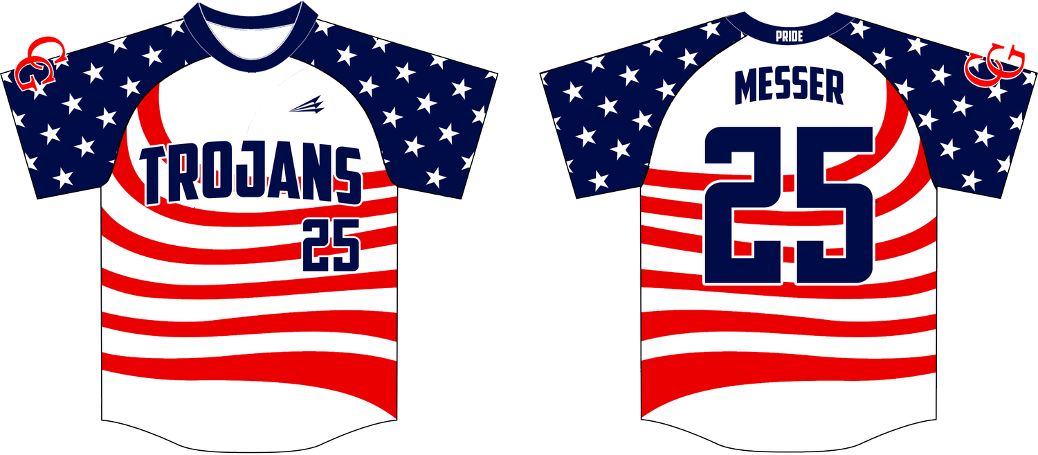 Center Grove Trojans Custom HexaFlex Baseball Jersey Design #3C