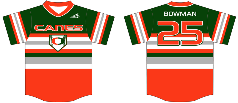 Owensboro Hurricanes Custom HexaFlex Baseball Jersey #1