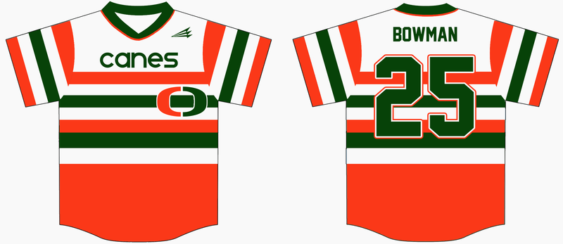 Owensboro Hurricanes Custom HexaFlex Baseball Jersey #2
