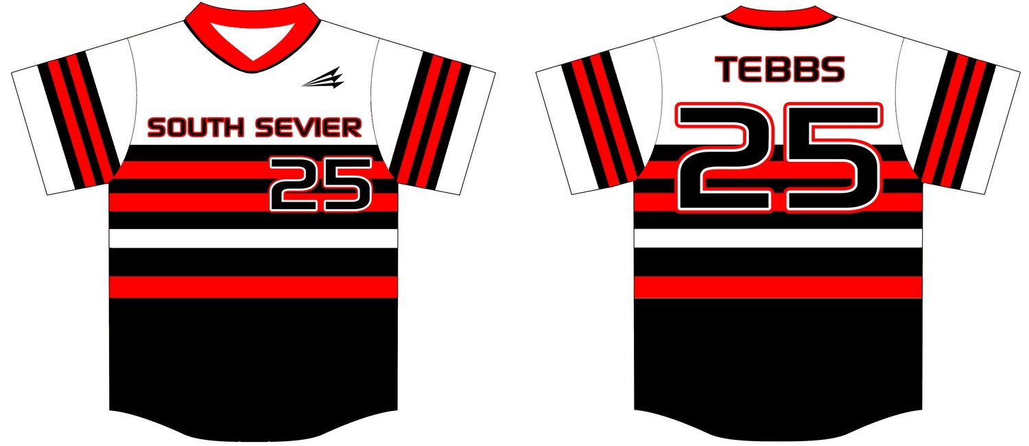 South Sevier Shock Custom HexaFlex Baseball Jersey #1B