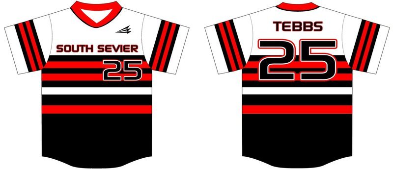 South Sevier Shock Custom HexaFlex Baseball Jersey #1B