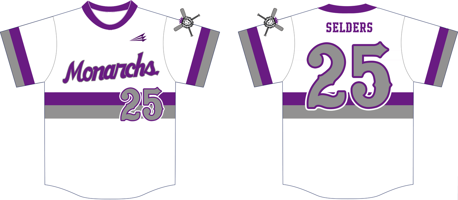 Monarchs (Selders) Custom HexaFlex Baseball Jersey - 1c