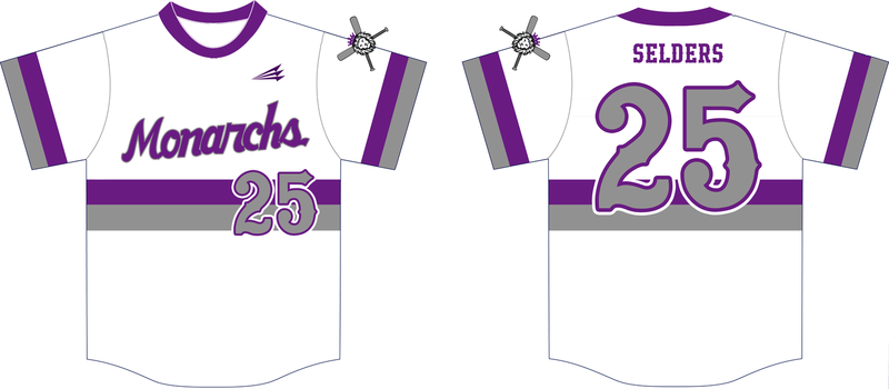 Monarchs (Selders) Custom HexaFlex Baseball Jersey - 1c