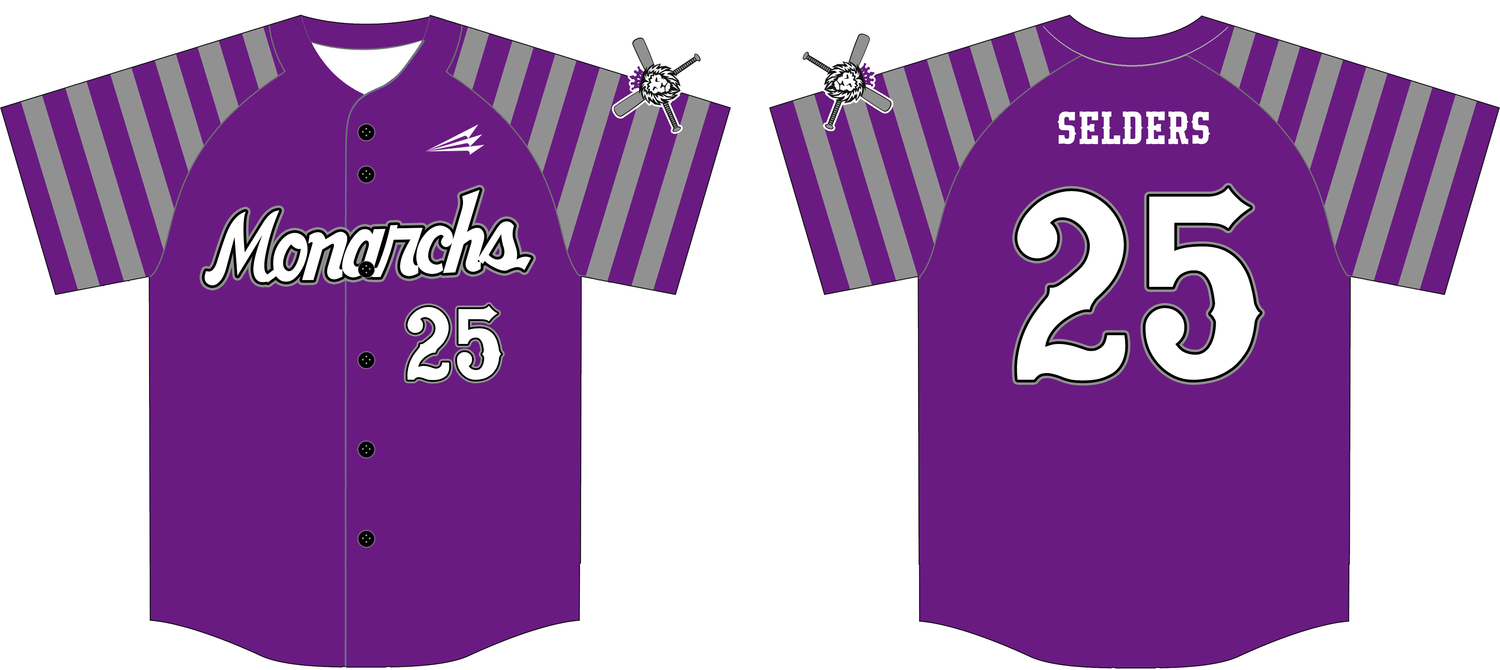 Monarchs (Selders) Custom HexaFlex Baseball Jersey - 2c