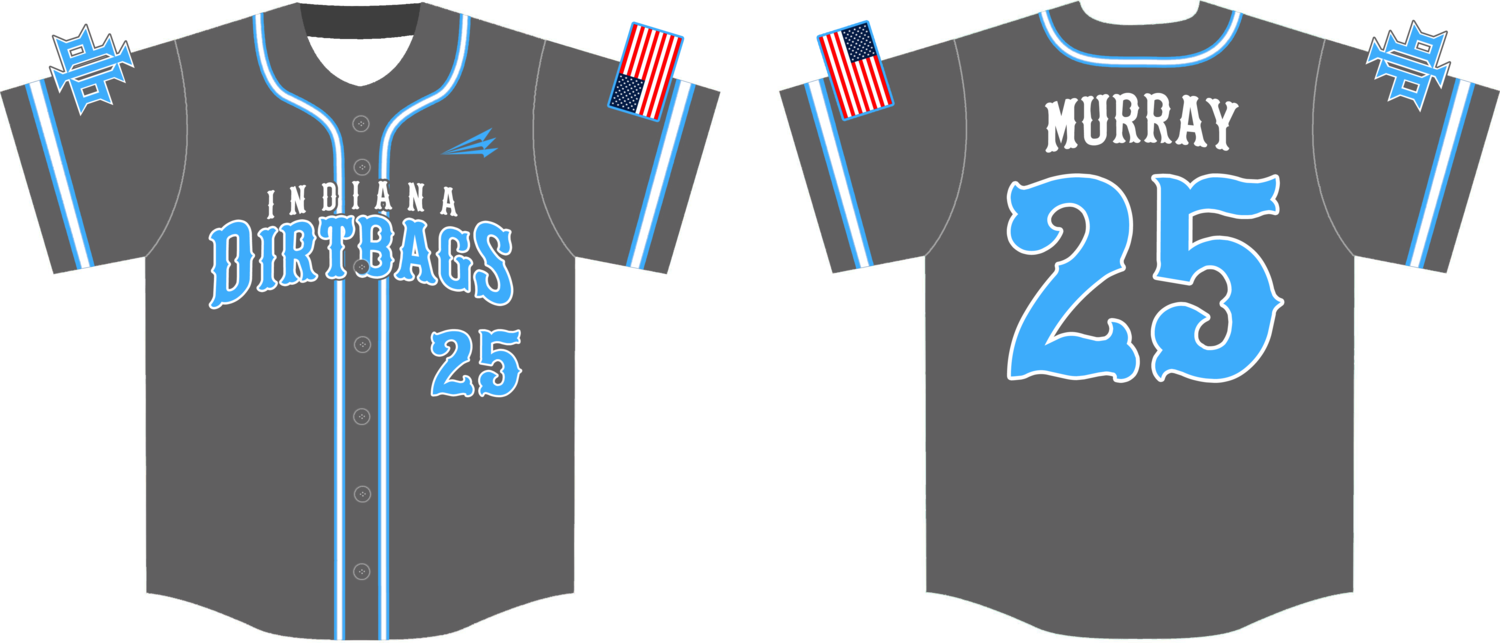 Indiana Dirtbags Custom Nanodri Baseball Jersey #1B