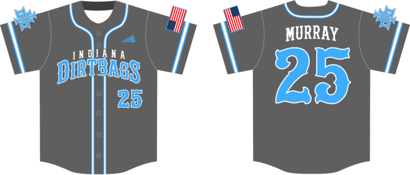 Indiana Dirtbags Custom Nanodri Baseball Jersey #1B