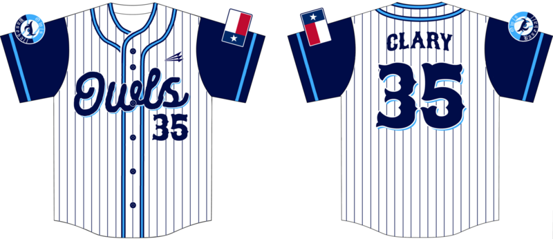 Texas Owls Custom NanoDri Baseball Jersey #6A
