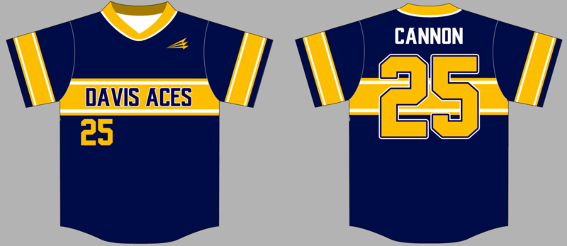 Davis Aces Custom HexaFlex Baseball Jersey #3