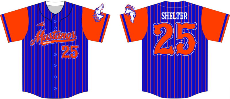 Iron Horse Mustangs Custom HexaFlex Baseball Jersey #1D