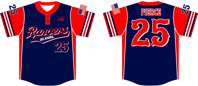 Oklahoma Rangers Custom HexaFlex Baseball Jersey #5