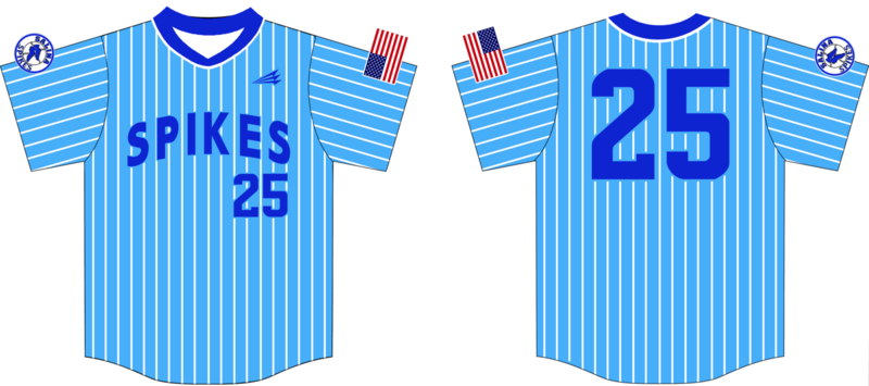 Salina Spikes Custom HexaFlex Baseball Jersey #7b
