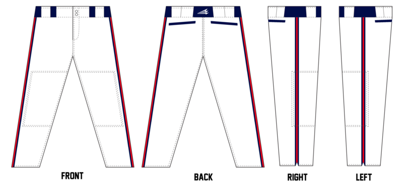 Clarence Patriots Custom Stacheman Elite Baseball Pant #BP2