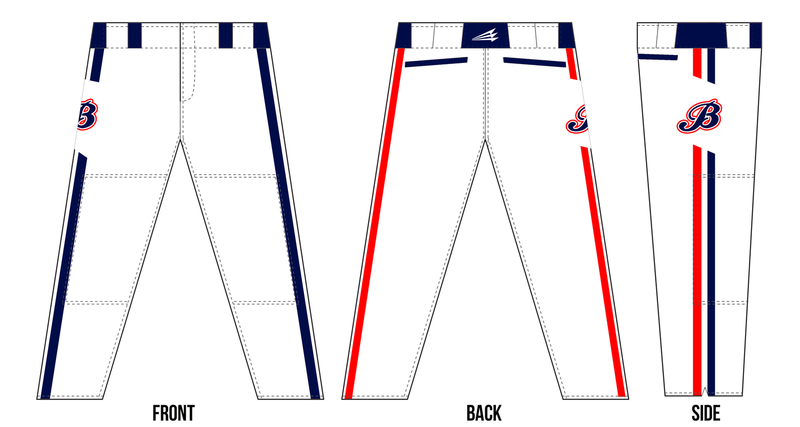 Beaufort County Bombers Baseball Custom Stacheman Long Pants #BP2B