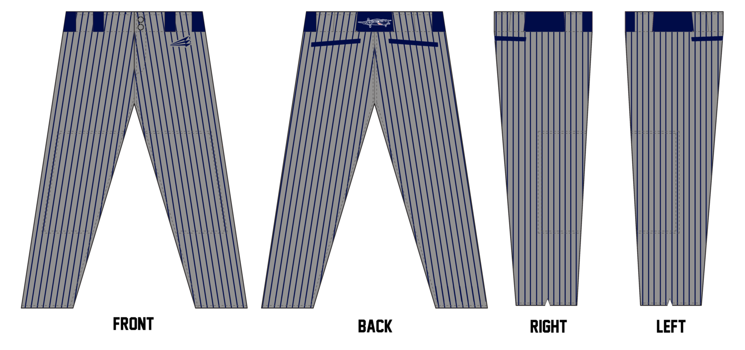 Beaufort County Bombers Baseball Custom Stacheman Long Pants #BP1C