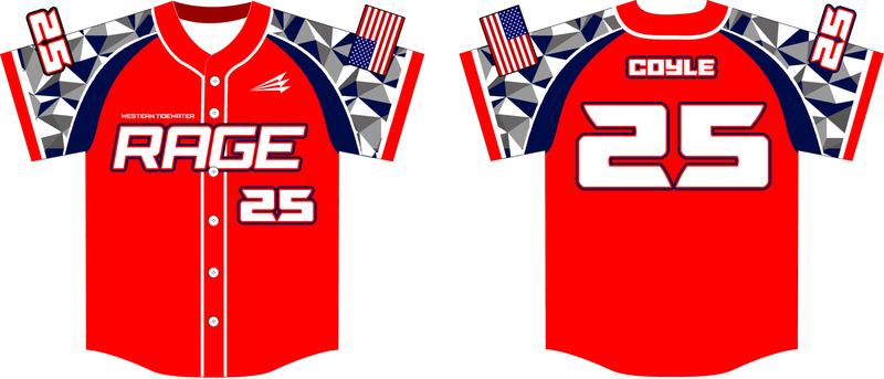 Western Tidewater Rage Custom NanoDri Baseball Jersey #1B