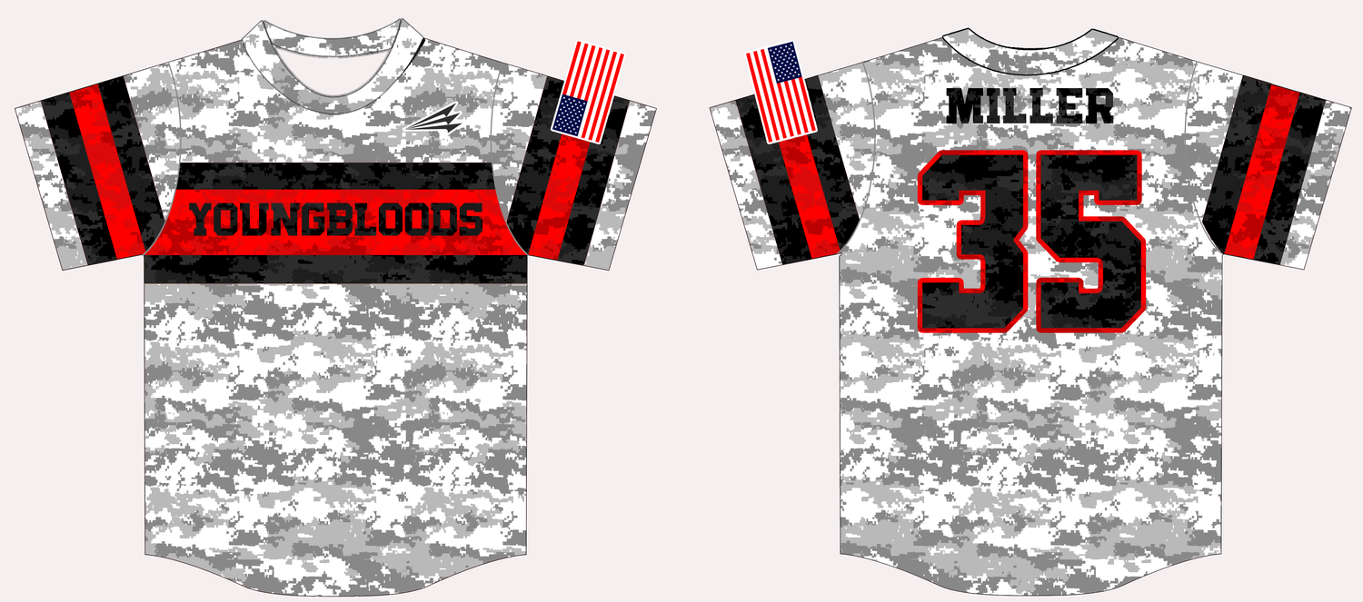 Youngbloods Custom HexaFlex Baseball Jersey Design #2B