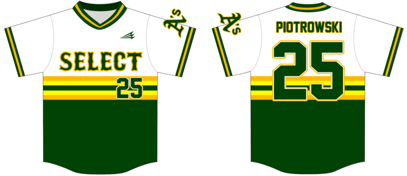 Akron A&#39;s Select Custom Nanodri Baseball Jersey #1