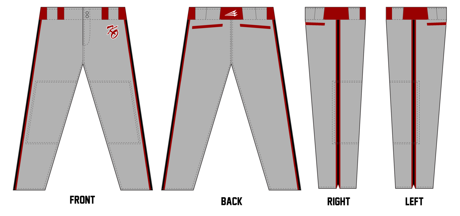 Knockouts Baseball Custom Stacheman Elite Long Baseball Pants #BP2B