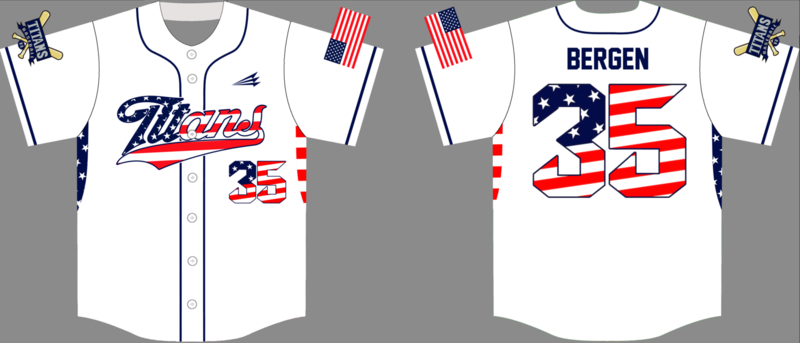 Titans (Bergen) Custom Hexaflex Baseball Jersey #2