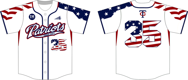 Tarrant County Patriots Custom NanoDri Baseball Jersey #2b