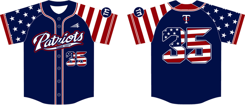Tarrant County Patriots Custom NanoDri Baseball Jersey #4b