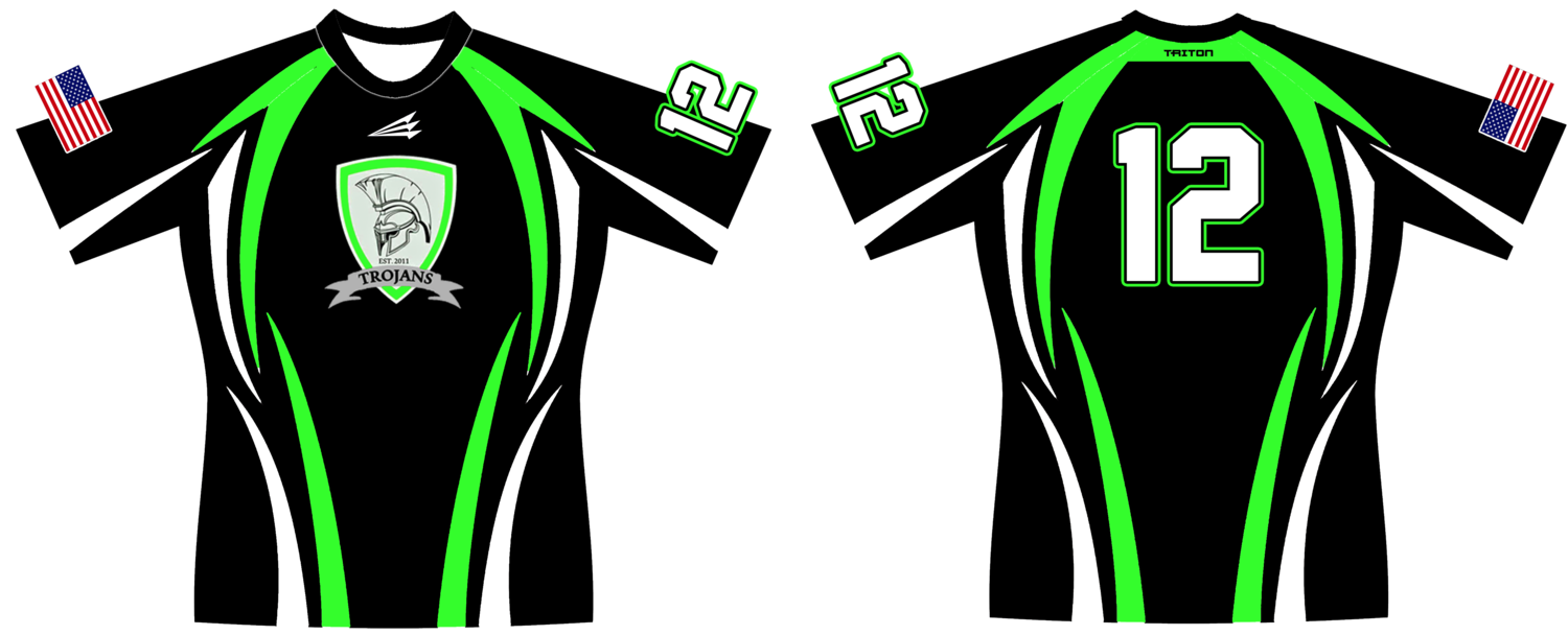 Iowa City Trojans Custom Pro-Premier Rugby Jersey #1c