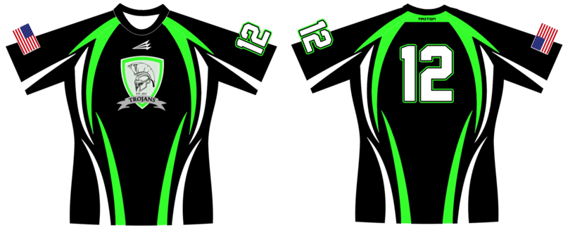 Iowa City Trojans Custom Pro-Premier Rugby Jersey #1c