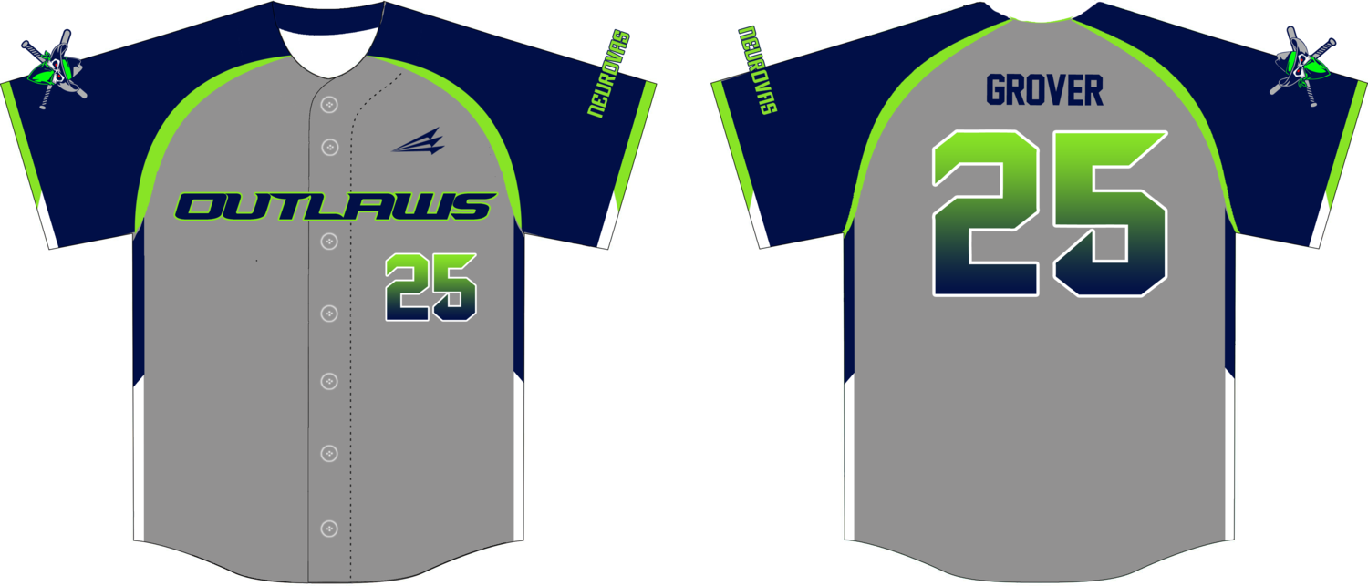 Gulf Coast Outlaws Custom HexaFlex Baseball Jersey #4c