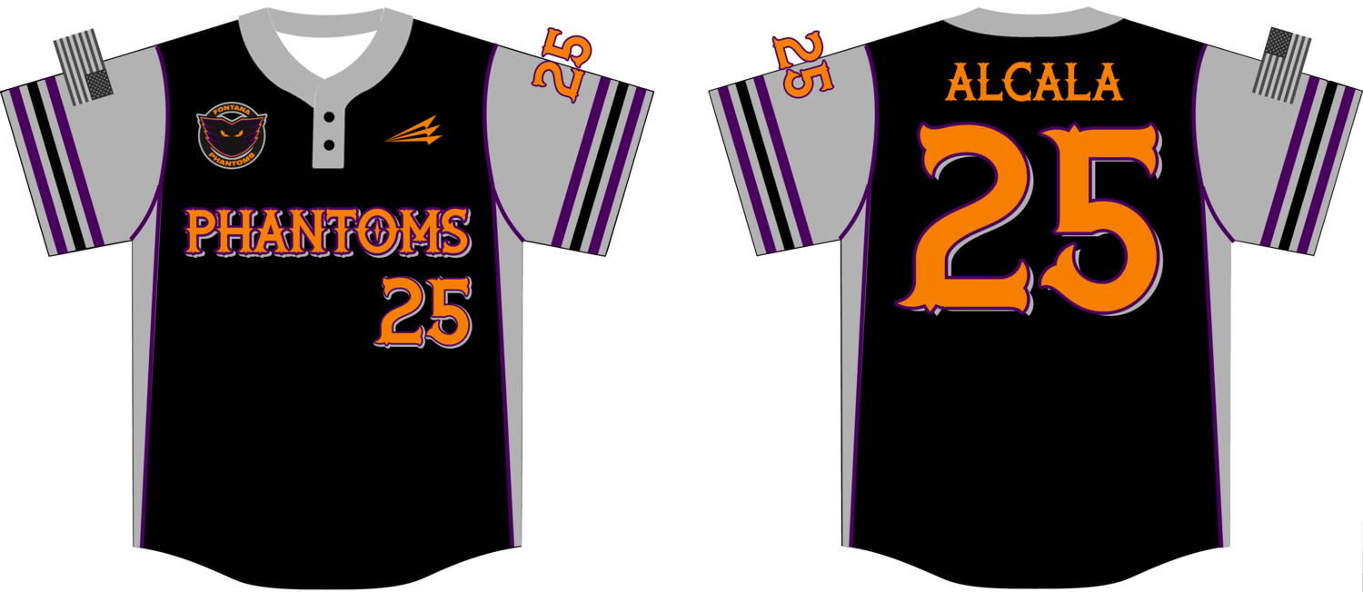Fontana Phantoms Custom NanoDri Baseball Jersey #1