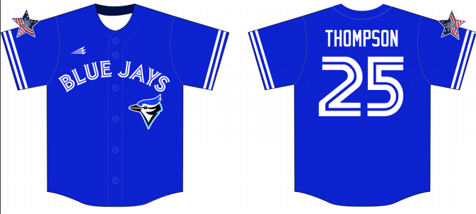 Bloomington Jays Custom Hexaflex Baseball Jersey #1
