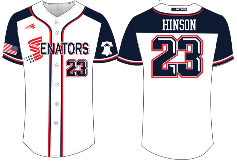 Philadelphia Senators Custom HexaFlex Baseball Jersey #1