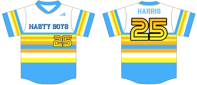 Nasty Boys Custom HexaFlex Baseball Jersey #3