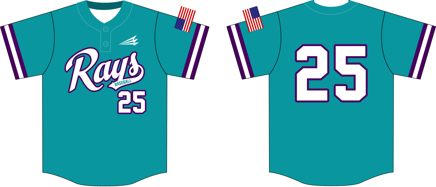 Rays Custom HexaFlex Baseball Jersey Design #4B