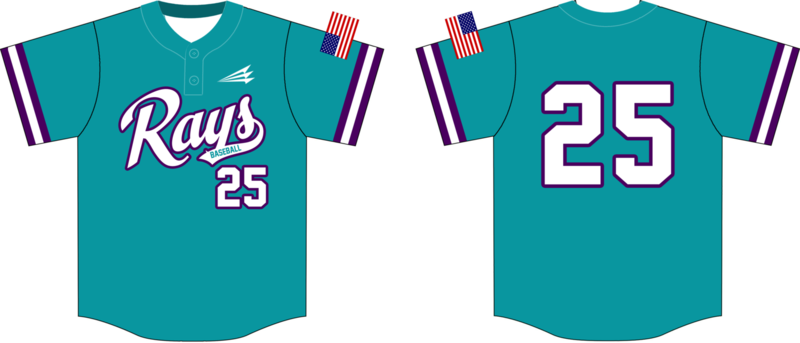 Rays Custom HexaFlex Baseball Jersey Design #4B