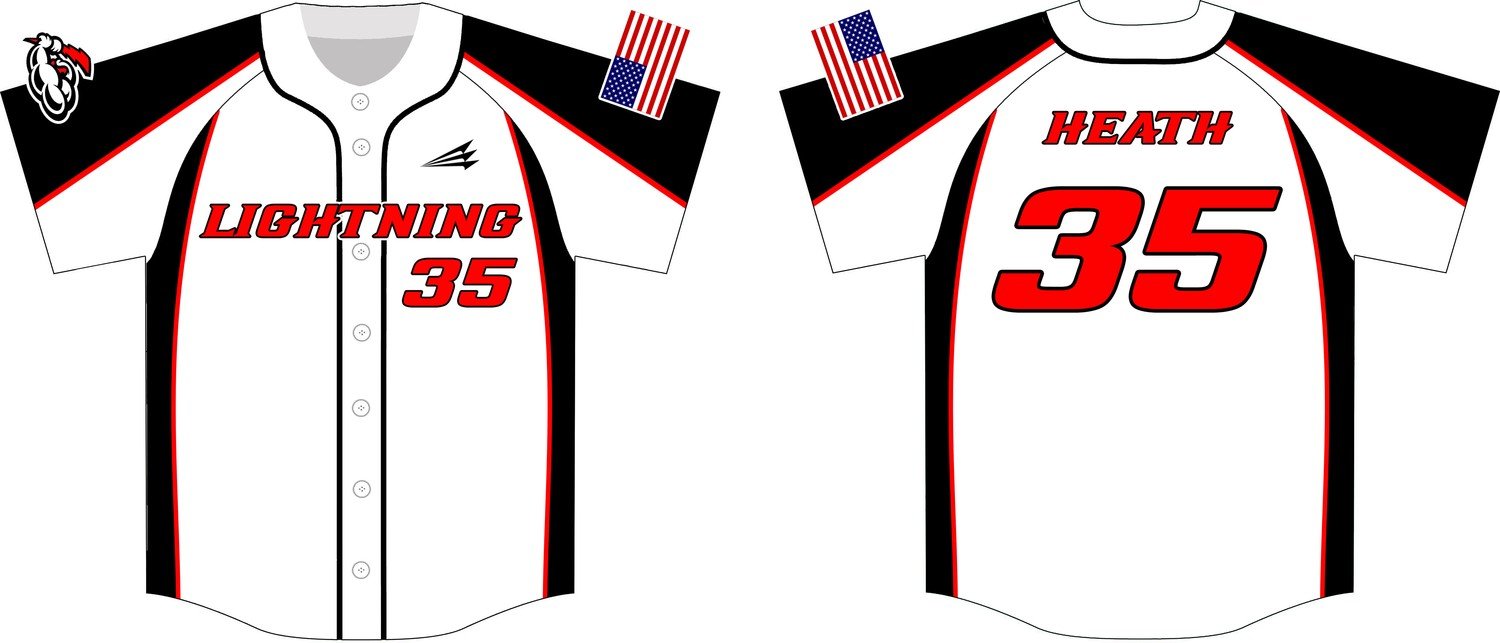 Central Illinois Lightning Custom HexaFlex Baseball Jersey #1