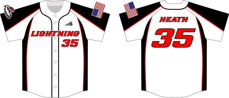 Central Illinois Lightning Custom HexaFlex Baseball Jersey #1