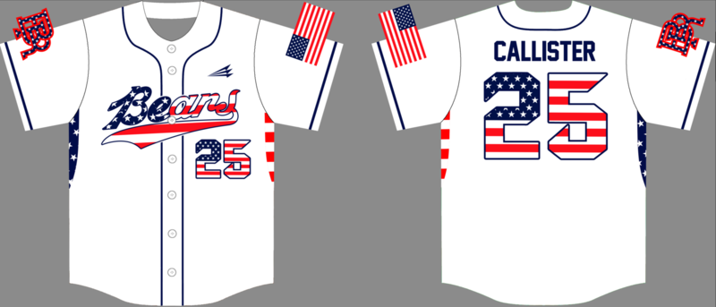Bear River Bears Custom Hexaflex Baseball Jersey #2