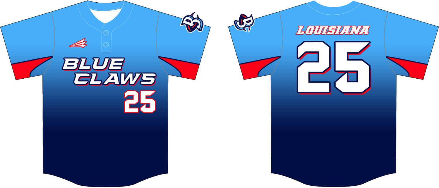 Louisiana BlueClaw Custom Baseball Jersey #1d
