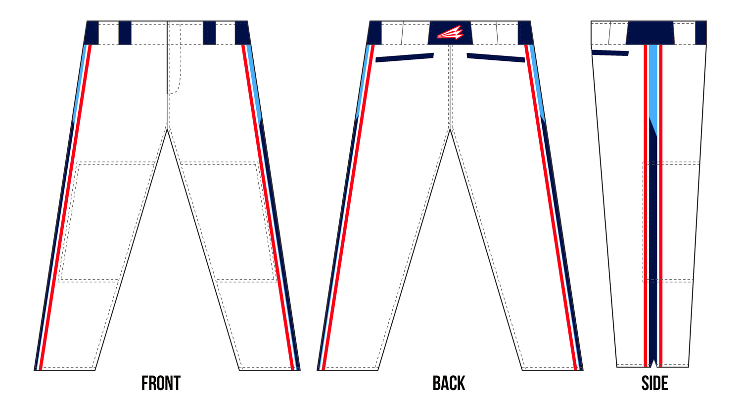 Louisiana BlueClaw Custom Baseball Pants #BP4b