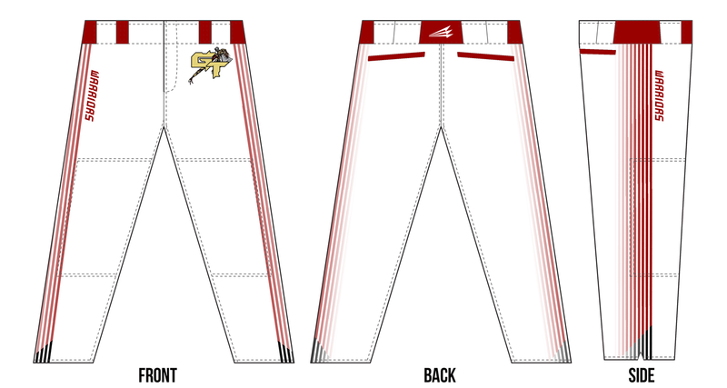 GameTime Warriors Baseball Custom Long Pants Design #BP9B