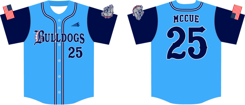 Brick American Bulldogs Custom NanoDri Baseball  Jersey #1D