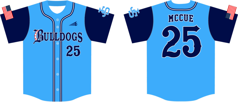 Brick American Bulldogs Custom NanoDri Baseball  Jersey #1E