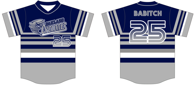 Oakland Cyclones Custom NanoDri Baseball Jersey #5B
