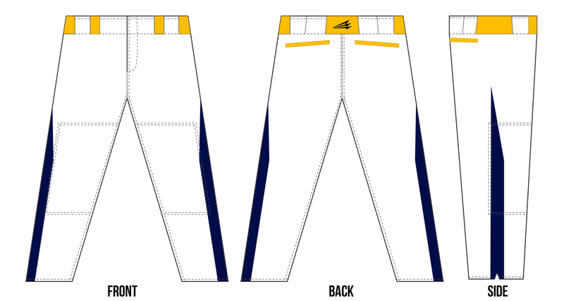 Ridgefield Rays Baseball Custom Stacheman Long Pants Design #BP1C
