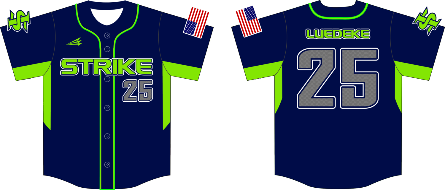 Indiana Strike Custom HexaFlex Baseball Jersey #1